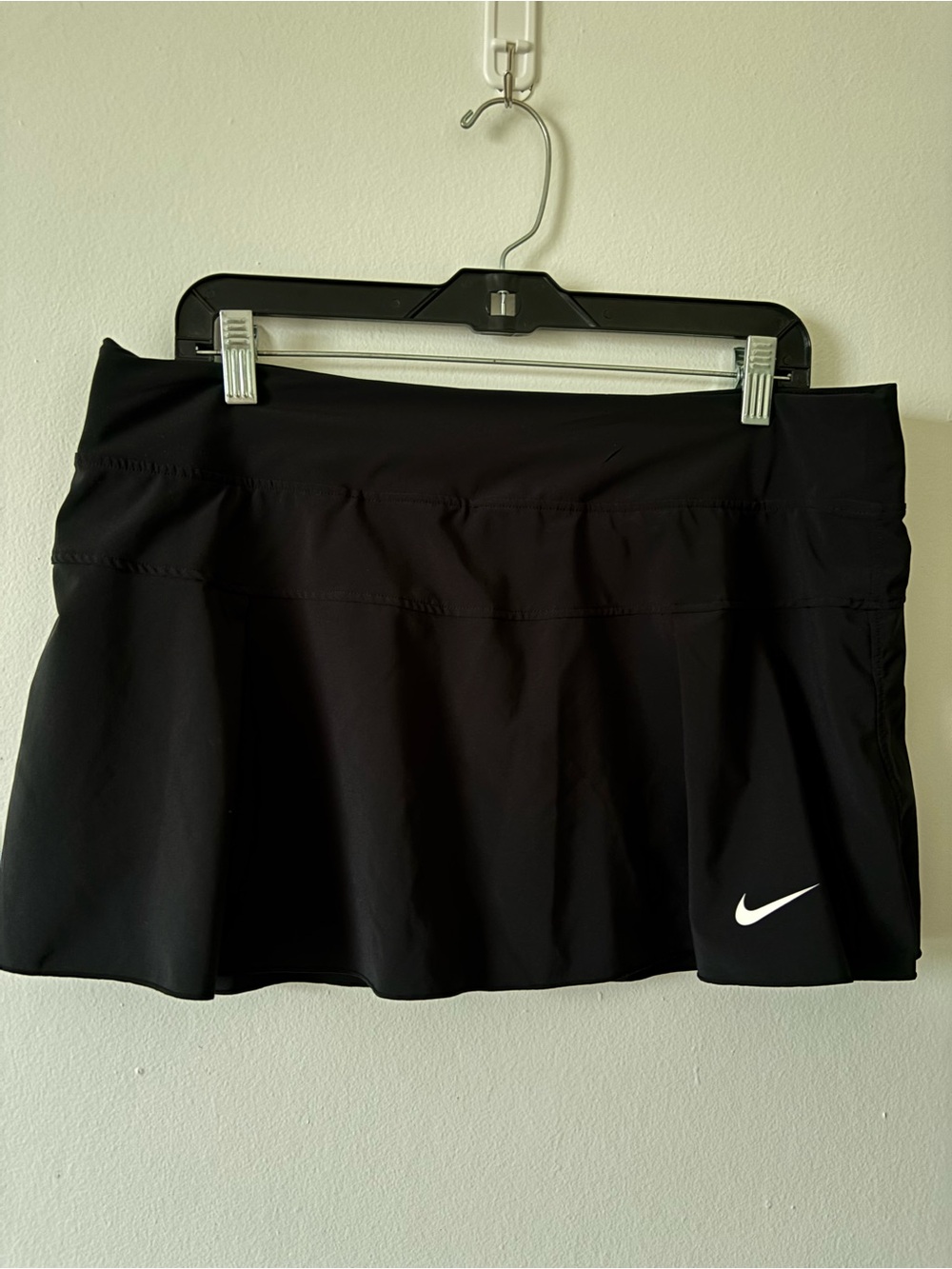 Nike Black Athletic Skort with White Swoosh